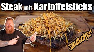 Steak mit Kartoffelsticks - saulecker  BBQ & Grillen für jedermann