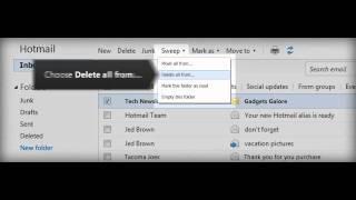 Hotmail 2011 Sweep To Delete