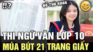 CON NHÀ NGƯỜI TA nữ sinh viết 21 TRANG VĂN rồi giật luôn THỦ KHOA chuyên văn THPT HÀ TĨNH  TÁM TV