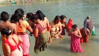 Magh Ganga Snan Vlog  Holy Bathing  River Bathing New Video