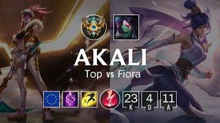 Akali Top vs Fiora - EUW Challenger Patch 8.24