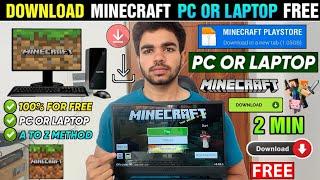  MINECRAFT DOWNLOAD PC  HOW TO DOWNLOAD MINECRAFT FOR FREE ON PC & LAPTOP  MINECRAFT PC INSTALL