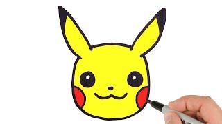 How to draw Pikachus Head Easy  Pokemon