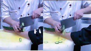 Knife Skill Cucumber on hand quickly 5 -Stars