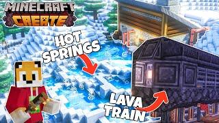 I built a Hot Springs LAVA FARM Minecraft Create Mod