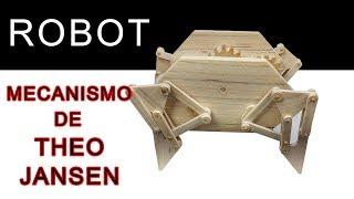 Robot con el Mecanismo de Theo Jansen  Four Legs Walking Machine Model