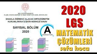 2020 LGS MATEMATİK SORULARI VE ÇÖZÜMLERİ