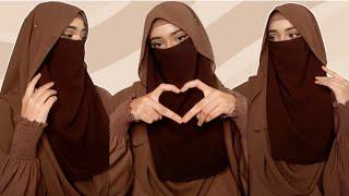 Hijab With Niqab Tutorial   Full Coverage Hijab Style