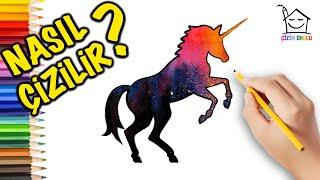 NASIL ÇİZİLİR? -  Tek Boynuzlu At - Unicorn  - ÇİZİM OKULU