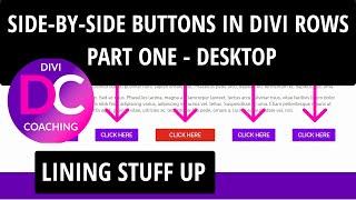 Side by Side Buttons in Divi in one Row all Evenly Spaced