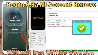 Redmi 66a Mi Account Remove  Free Without Box Offline One Click Solution