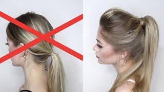 КАК Я ДЕЛАЮ ВЫСОКИЙ ОБЪЕМНЫЙ ХВОСТ НА ТОНКИЕ ВОЛОСЫ  HOW TO HIGH VOLUMINOUS PONYTAIL