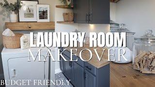 Extreme Laundry room makeover on a budget  DIY Makeover  Massive Transformation start to finish 