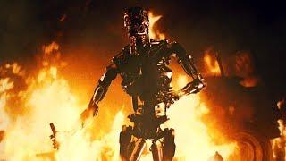 Sarah Connor and Kyle Reese vs T-800 Endoskeleton  The Terminator Open Matte Remastered
