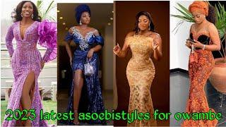 Asoebistyles for owanbe 2023new lace styles for wedding guests#weddingdress #lace #styleinspo