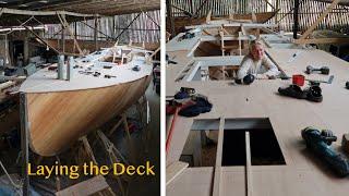 Fairing deckbeams & laying the deck EP14