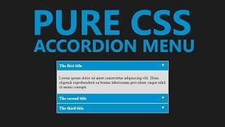 Pure CSS Accordion Menu
