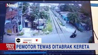 CCTV Rekam Detik-detik Wanita Tertabrak Kereta di Cilegon #iNewsPagi 1205