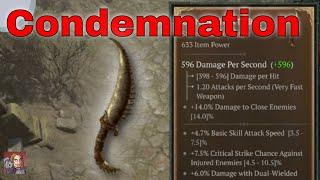 Diablo IV Unique Items - Condemnation Rogue Dagger