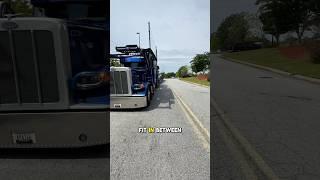 Finding a parking spot for a Carhauler is not easy￼ #carhauler #truckdriver ##peterbilt389