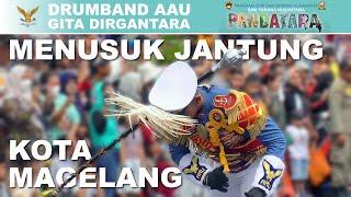 DRUMBAND AAU GITA DIRGANTARA MENUSUK JANTUNG KOTA MAGELANG - KIRAB BUDAYA NUSANTARA PANDATARA 2022