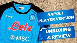 Napoli 202223 player version Home shirt #77 Kvaratskhelia Unboxing & Review