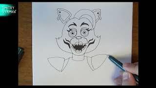 Как нарисовать Глэмрок Роксану ФНАФ 9 How to draw Glamrock Roxanne Wolf FNAF 9