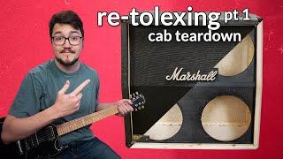 Ultimate Guide for RE-TOLEXING A CAB pt 1 - Stripping Tolex off a Marshall Cab - Retolex Series