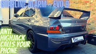 Mitsubishi EVO 9 - Starline S9 alarm with mobile phone alerts anti highjack & horn honk