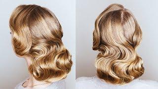 How to make finger wave with a flat iron  Finger wave updo for long thin hair on New Year Eve