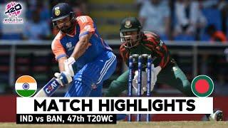 India vs Bangladesh 47th T20 World Cup Match Full Highlights Cricket Live Highlights 2262024