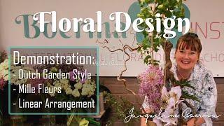 Making Millefleurs Dutch Garden Style & Linear Vase by Jacqueline Boerma Floral Design Demo #2