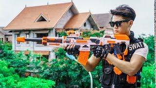 LTT Game Nerf War   Special Police Warriors SEAL X Skill Nerf Guns Fight Inhuman Group Street