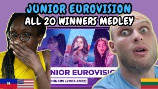 REACTION TO All 20 Junior Eurovision Winners from 2003 - 2022  FIRST TIME WATCHING