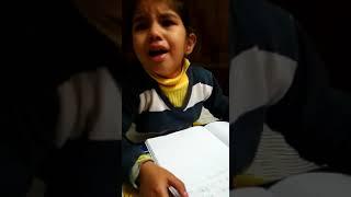 Funny Video Frustrated baby trying hard to study..