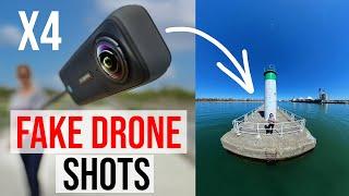 How to film and edit INSTA360 X4 FAKE DRONE SHOTS