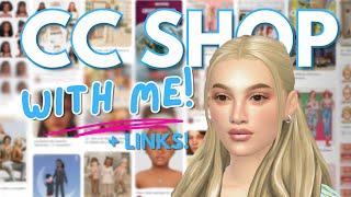 CC SHOP WITH ME + links  The Sims 4 CAS Custom Content Shopping
