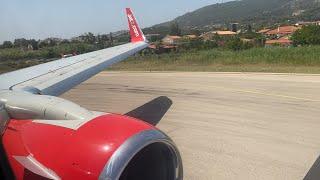 INSANE Jet2 Boeing 737-800 Full thrust standing takeoff from Skiathos  G-DRTJ