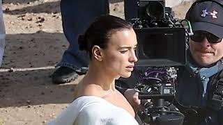 Irina Shayk poses for a beach photoshoot in Malibu California