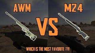 PUBG AWM VS M24 WEAPON COMPARISON I SOUND TEST l