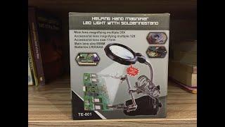 Helping Hand Magnifier LED Light With Soldering Stand Unboxing & Assembling 2020