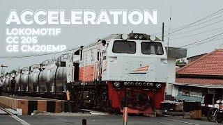 Acceleration Engine Sound Locomotive CC 206  GE CM20EMP