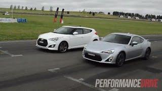 Toyota 86 vs Hyundai Veloster SR Turbo drag race