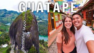 Climbing Colombias Giant Rock - Piedra del Peñol Guatape  Colombia Travel Vlog