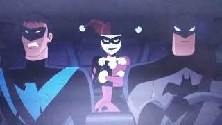 Harley Quinn farts in the Batmobile