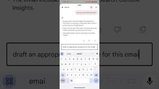 This is the new Gemini button in Gmail for Android