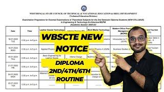 webscte new notice- Even Semester Exam Routine -Download Now