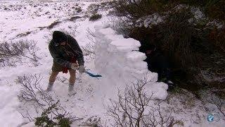 DIY Survival Making Shelter in a Freezing Environment  Dual Survival