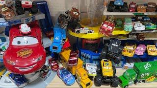 【lightning mcqueen toys collection】おもちゃのトミカカーズのラウール、シュウ、はたらくくるま