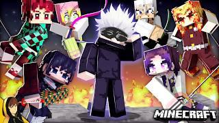 DEMON SLAYER vs JUJUTSU KAISEN is CRAZY UNFAIR?  Minecraft